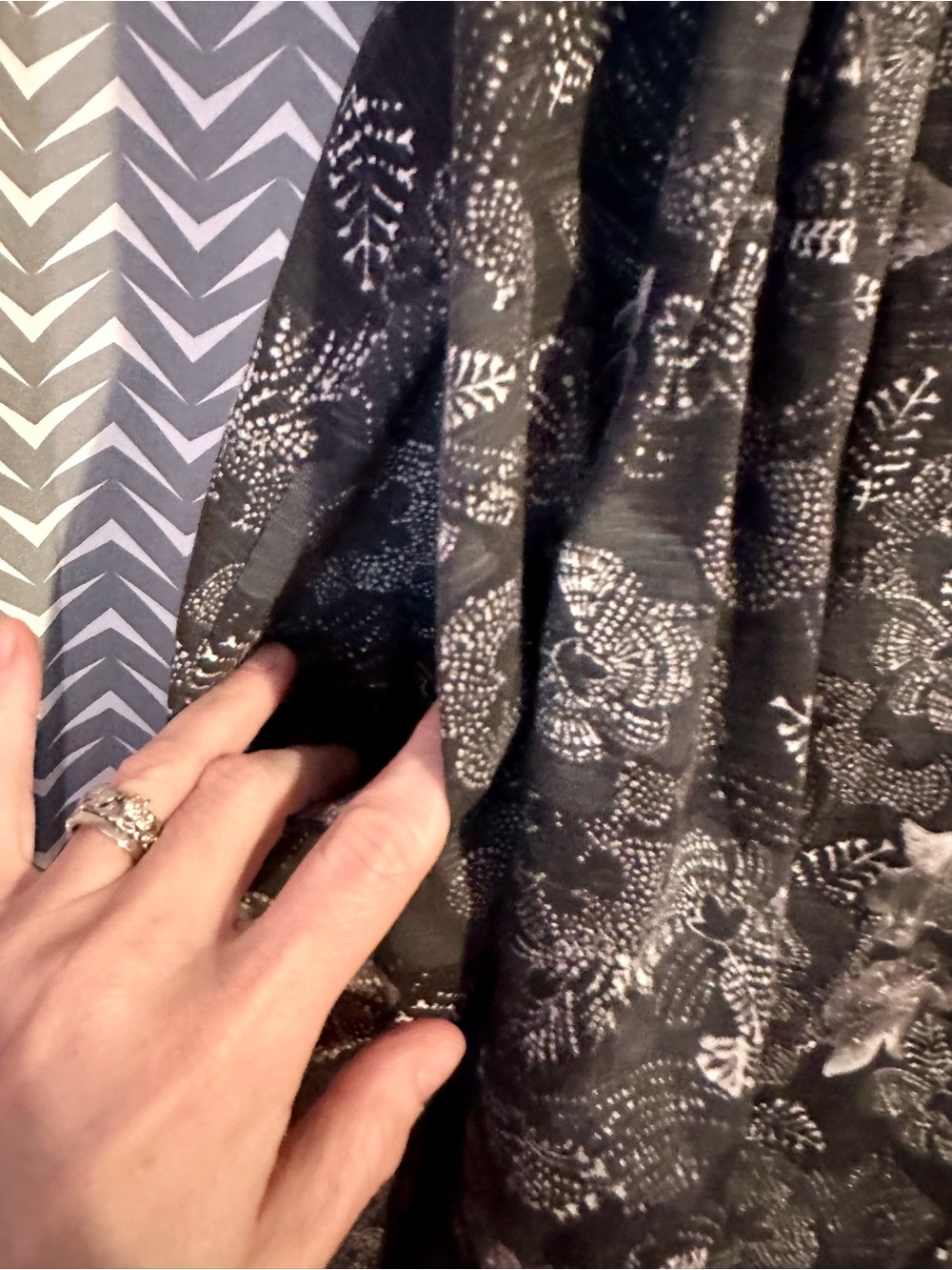 Patagonia | Laurel Ridge Dress Gray Black Floral, Size S View 4